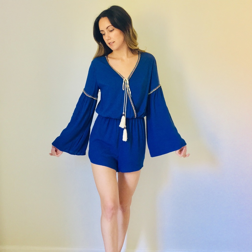 Boho Blue Romper